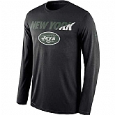 New York Jets Nike Black Legend Staff Practice Long Sleeves Performance WEM T-Shirt,baseball caps,new era cap wholesale,wholesale hats